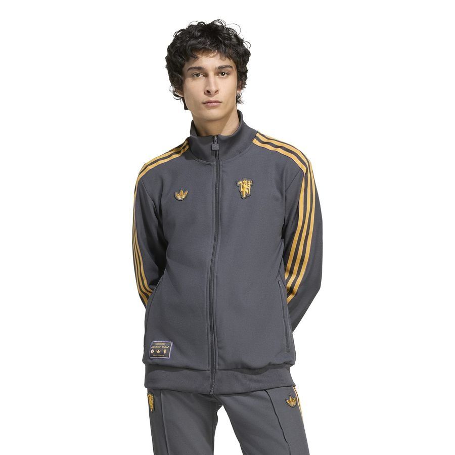 Manchester United Track Top Terrace Icons - Utility Black - Men's-SoccerKits Hub | Buy Soccer Jerseys Online